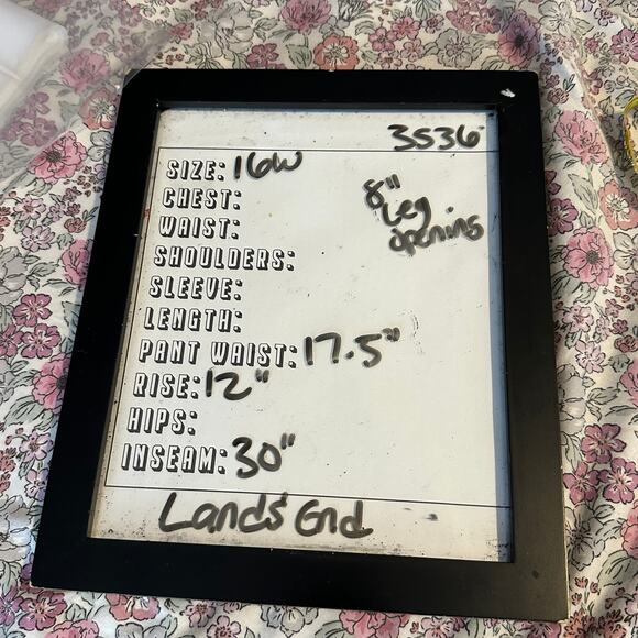 Lnads End Jeans Women's Size 16W Straight Leg Dark Wash Blue Stretch NEW - Picture 4 of 6